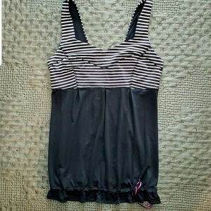 lululemon athletica Black and White Striped Tank Top